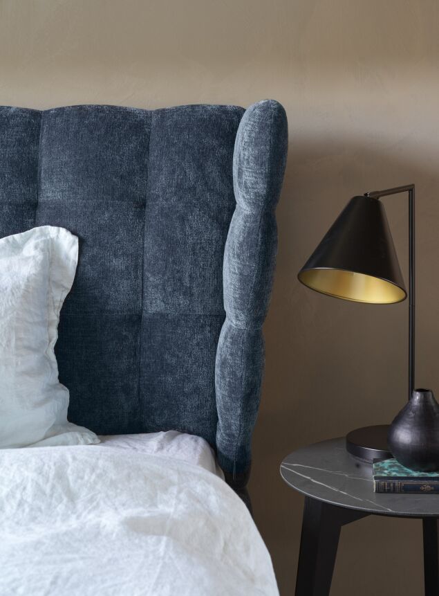 Mario bed  headboard detail  nomi midnight blue web