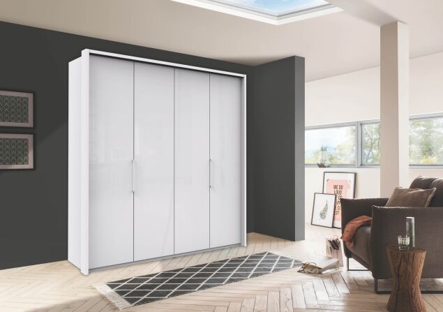 MONACO 1000 2000 03035 Weiss FTS 200cm Gl.weiss Griffe Chrom PPT Rahmen