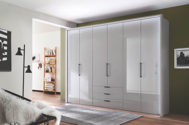 MONACO 2000 1612 19 KGrau FKT FTS 300cm 3SK Fr.Gl.Kgrau Griffe Schiefer PPT mit uml.LED Bel