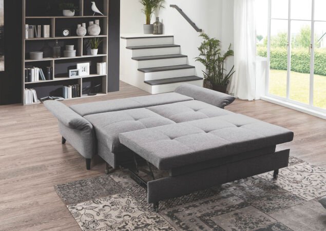 NightDay Typ 2214 Bett.E AL Nr. 1 Portofino grau SG 11 Fuss Typ 1 Metall schwarz matt 2