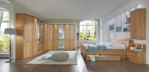 TOLEDO 5647 14 Erle tm Eckschrank Komb.m.Komfortbett m.BK i.KT+unter d.Bett