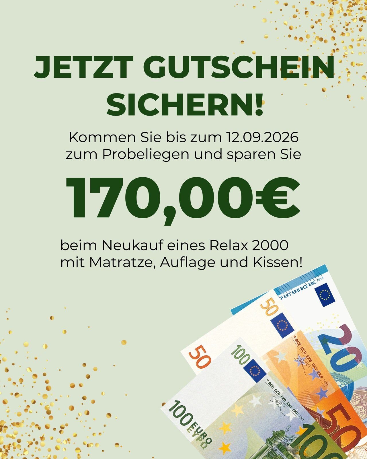 170 Euro Gutschein beim Kauf eines RELAX 2000