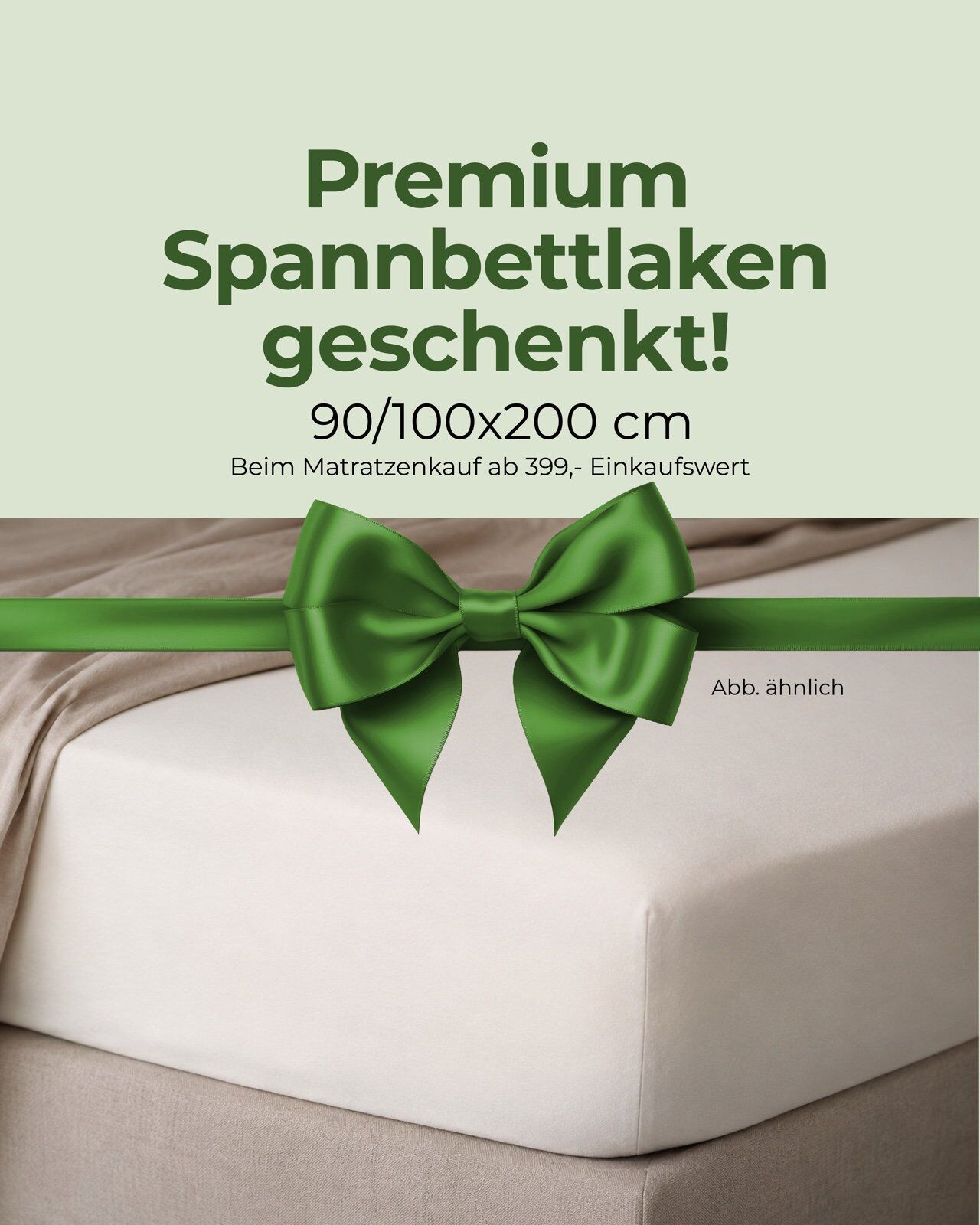 Premium-Spannbettlaken geschenkt